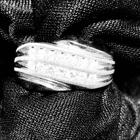 Mens Ring 14k White Gold Sz 11 - Picture 2 of 4